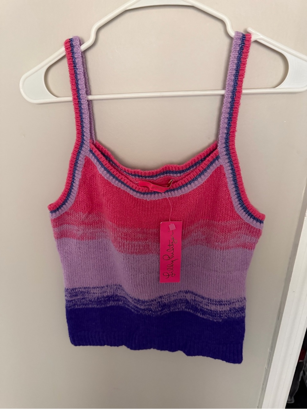 LILLY PULITZER  Sleeveless Gradient Knit Tank Top - Pink & Purple